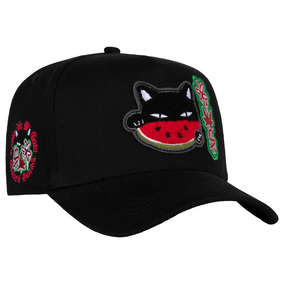 JC HATS - WATERMELON CAT BLACK