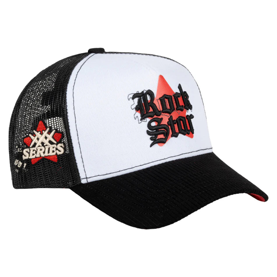 JC HATS - ROCKSTAR BLACK & WHITE