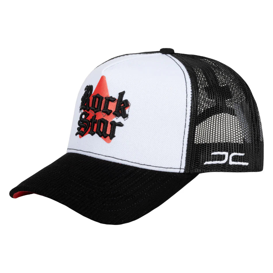JC HATS - ROCKSTAR BLACK & WHITE