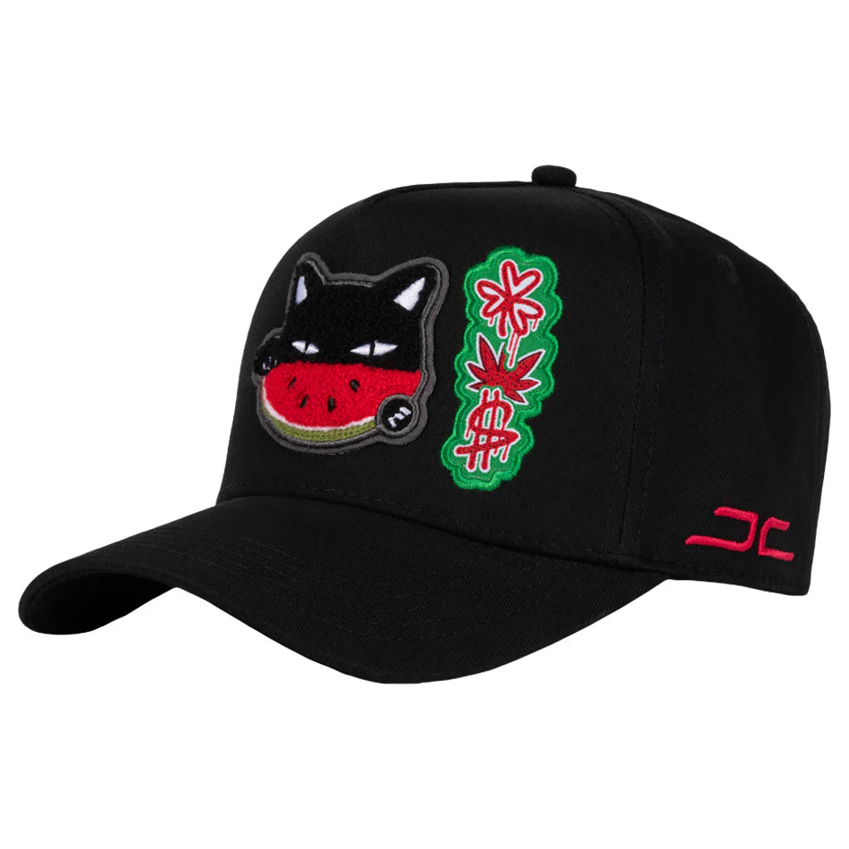 JC HATS - WATERMELON CAT BLACK